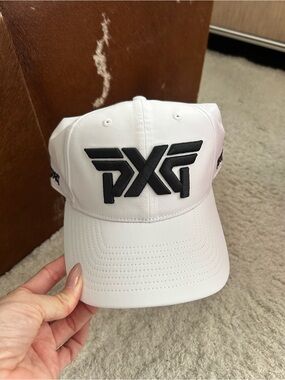 PXG White Baseball Cap with Black Logo